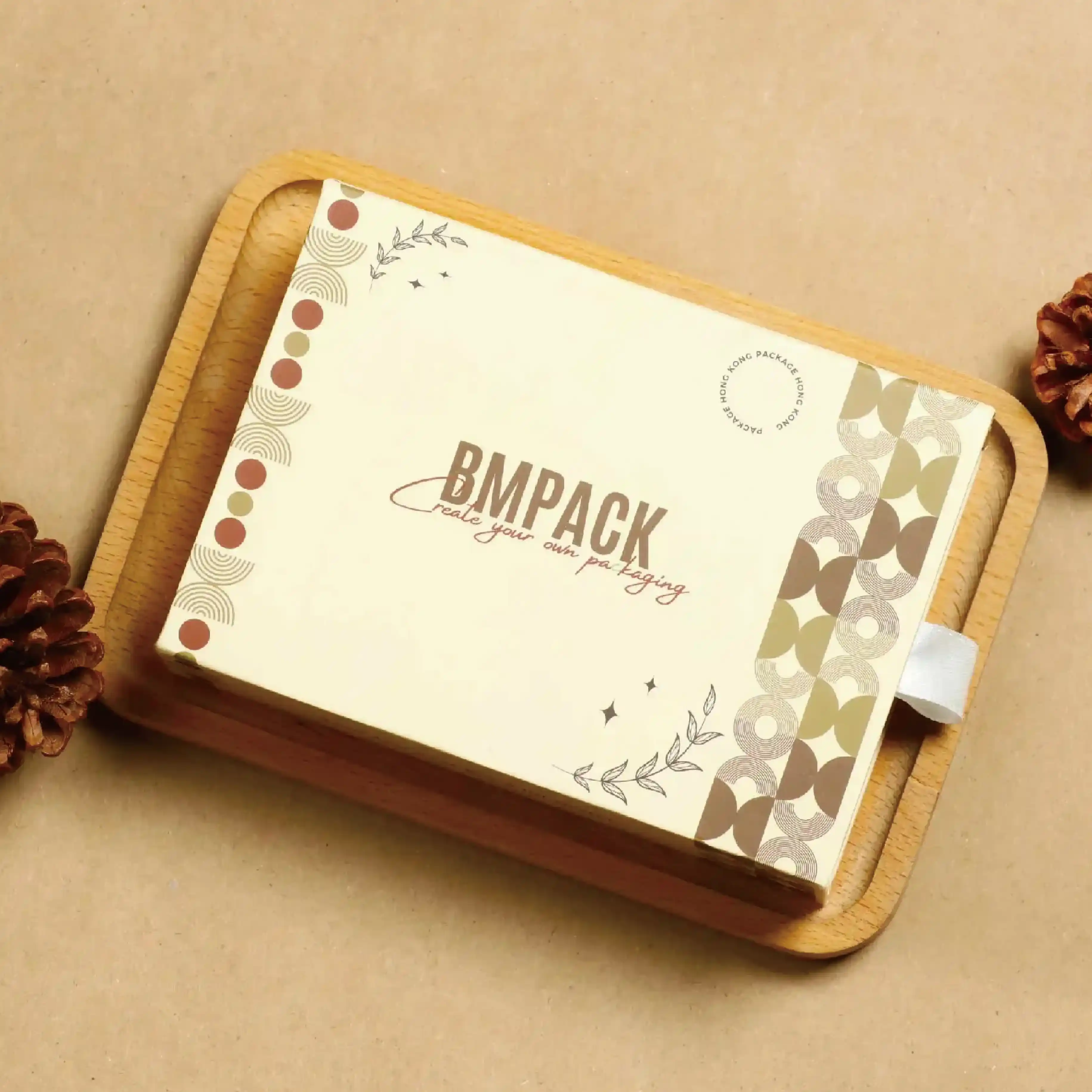 Warm-tone book-style gift box